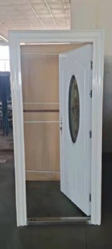 high quality 36*80inch steel entry doors with insert glass design