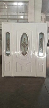 high quality 36*80inch steel entry doors with insert glass design